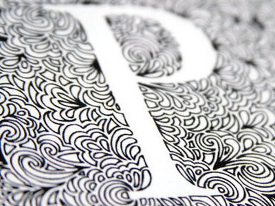 Alphabet Drawing Meditation abstract alphabet art design drawing illustration pattern typography