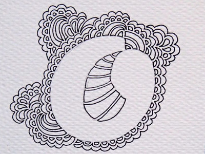 My "O" my... ink pen art alphabet drawing illustration typography