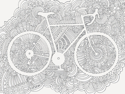 Drawing Meditation - 'Ride for Good' bikes drawing drawing meditation illustration non profit volunteer