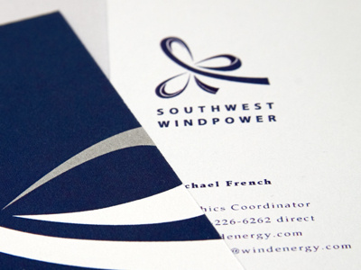 Southwest Windpower - Business Card business card design graphic design identity logo mark