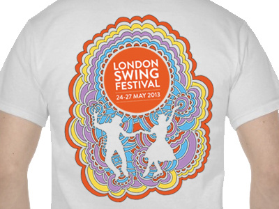 2013 London Swing Festival T-shirt Design clothing dance design drawing drawing meditations england illustration lindy london pattern swing swing dancing t shirt typography
