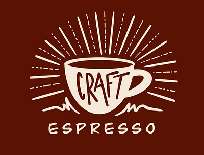 Craft Espresso Logo 3 branding design hand drawn illustration logo procreate