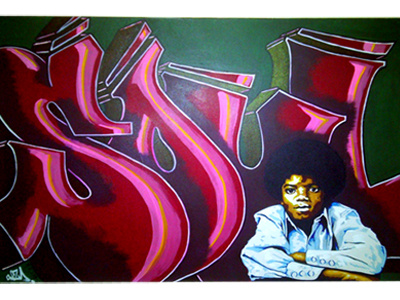 MJ Soul hand drawn typography word art