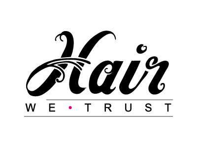 Hair We Trust Logo logo logotype typography