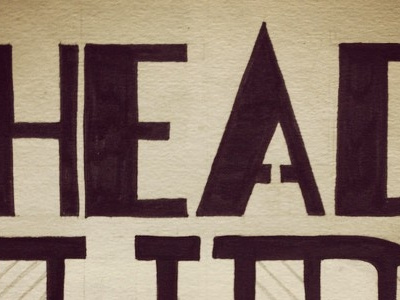 "Head Up" lettering quote sketchbook typography wip