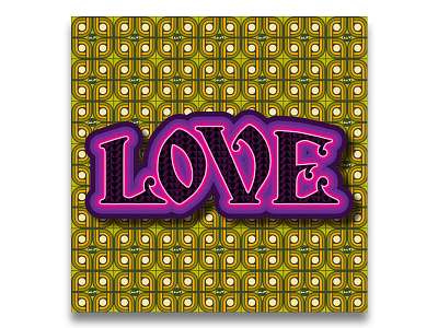 Retrographic x AMV "Love" affirmation lettering positive quote typography