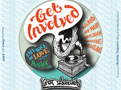 Get Involved 2016 Club Flyer bespoke lettering branding flyer design illustration layout typography