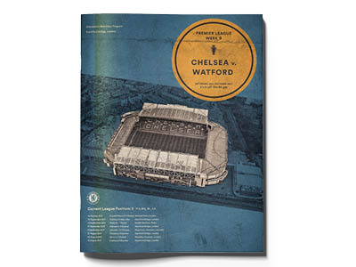 Alternative Matchday Programs! Stamford Bridge chelsea football print programme retro soccer vintage