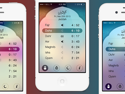 Blended Flat UI app blend flat ios7 iphone ipray islam ornament