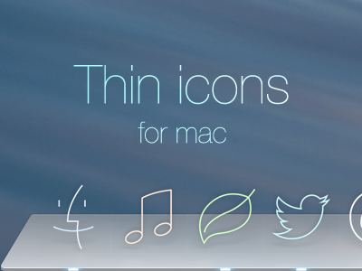 Thin icons for mac desktop flat icons line icons mavericks