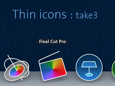 Thin icons for mac : take 3 colorful desktop flat icons line icons mavericks