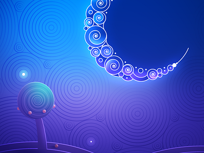LunarBless (⬇︎Download the wallpaper) desktop islam mobile moon purple ramadan space