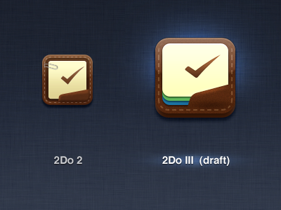 2Do's new icon app icon leather tasks todo