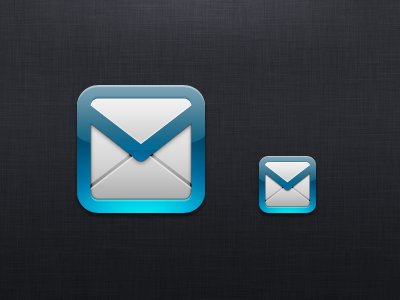 Blue Email app icon ios iphone