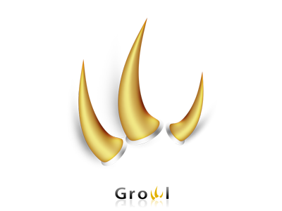 Growl Concept claw icon mac nail