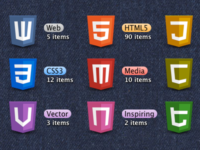 HTML5 Icons css desktop icons mac typography