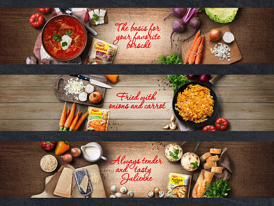 Graphics banner for a famous food brand graphic design illustration retouching