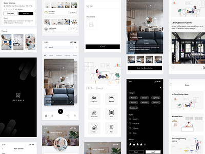 Interior Design app - Decorly decor decorly design house interior interior design mobile mobile app uipractice ux