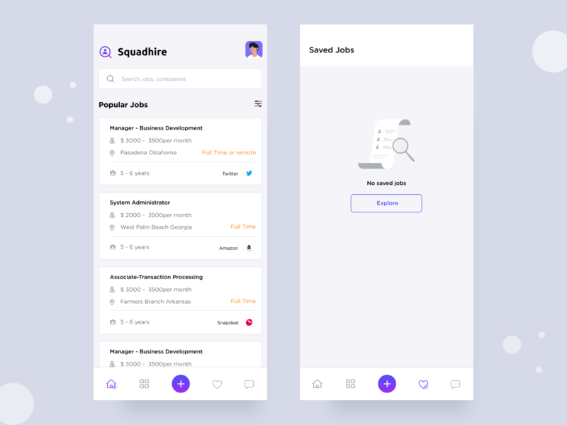 Job posting app by Shanmuga 7 on Dribbble