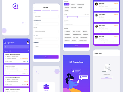 Hiring App - Squadhire by Shanmuga7 on Dribbble