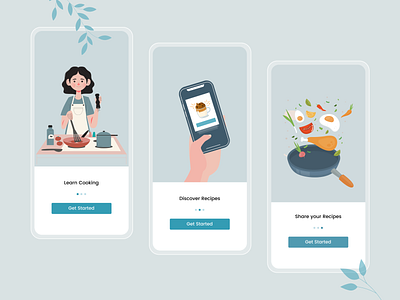 Receipe app - Onboarding screens