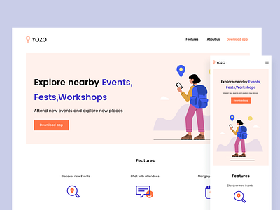 Events app landing page