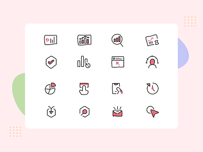 Analytics Product icons dashboard