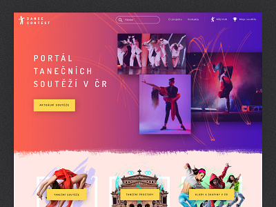 Dance Contest website - Header dancing graphic design ui web web design webdesign website