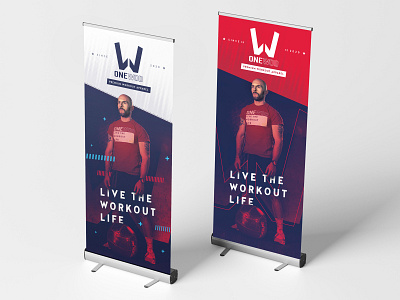 Roll-up for workout apparel brand Onewod apparel crossfit fashion brand fitness graphic design photomanipulation photoshop print print design rollup workout