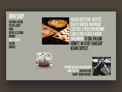 Bakeshop website - Our philosophy bakery graphic design ui web web design webdesign website