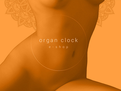 Organ clock brand visual body brand branding e shop graphic design health and beauty mandala orange visual