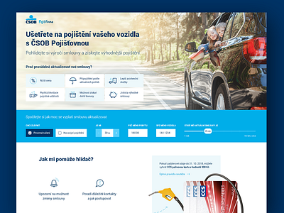 ČSOB Pojišťovna - landing page csob homepage landing page ui web webdesign