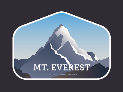 Mt. Everest everest illustration sticker