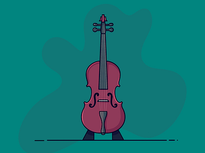 Violin colors design fun icon illustration illustrator music