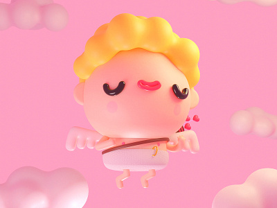 Valentine's Day 3d blender character design characters creative cute illustration inspiration kawaii mrolds valentine valentinesday