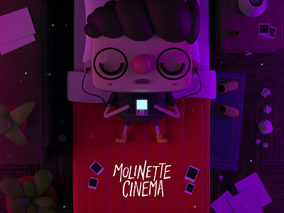 Molinette Cinema - Tiempo 3d blender characters creative cute cycles digitalart illustration inspiration lighting mrolds music