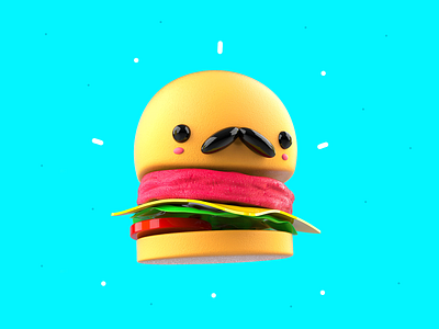 Don Burger 3d blender burger characters creative cute design illustration inspiration mexico mrolds