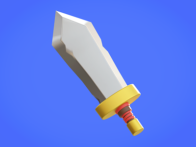 Game Icon Challenge: 01 Sword 3d blender creative cute icon illustration inspiration stylized sword