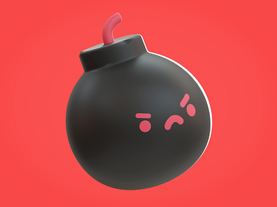 Game Icon Challenge: 05 Bomb 3d blender bomb creative cute icon illustration inspiration stylized