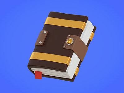 Game Icon Challenge: 06 Book 3d blender book creative cute icon illustration inspiration stylized