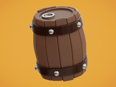 Game Icon Challenge: 11 Barrel 3d barrel blender creative cute icon illustration inspiration stylized