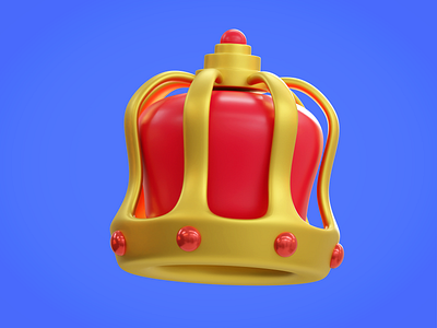 Game Icon Challenge: 13 Crown 3d blender creative crown cute icon illustration inspiration stylized