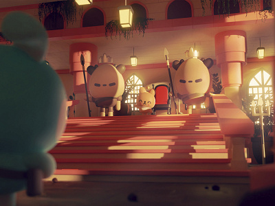 Hi friend!! 3d blender character conceptart cute cycles illustration king lighting visualdevelopment