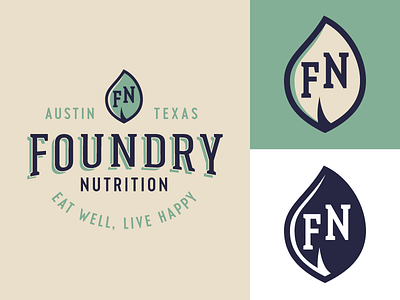 Foundry Nutrition Variations pt. II austin badge branding eating food health healthy logo logodesign natural patch sticker