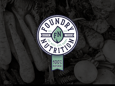 Foundry Nutrition badge branding eating food health healthy logo nutrition patch vegetables web webdesign