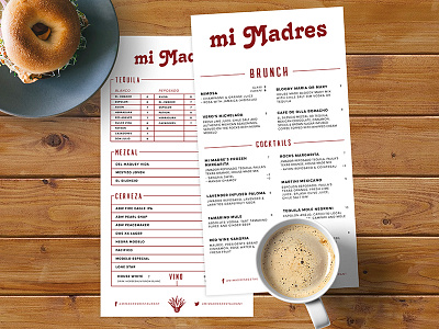 Mi Madres Cocktail / Brunch Menu