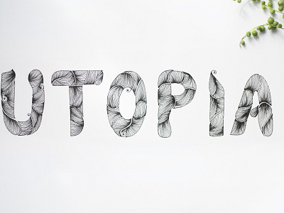 Utopia hand drawn hand drawn font handlettering line art micron pen sketching typography