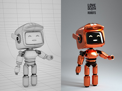 love death robots 3d graphic design ui