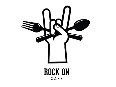 Rock On Cafe branding cafe design diner graphic design icons logo