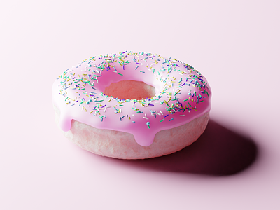 Donut | 3D 3d 3d art art bakery blender cake concept cream creative donut food illustration vector view